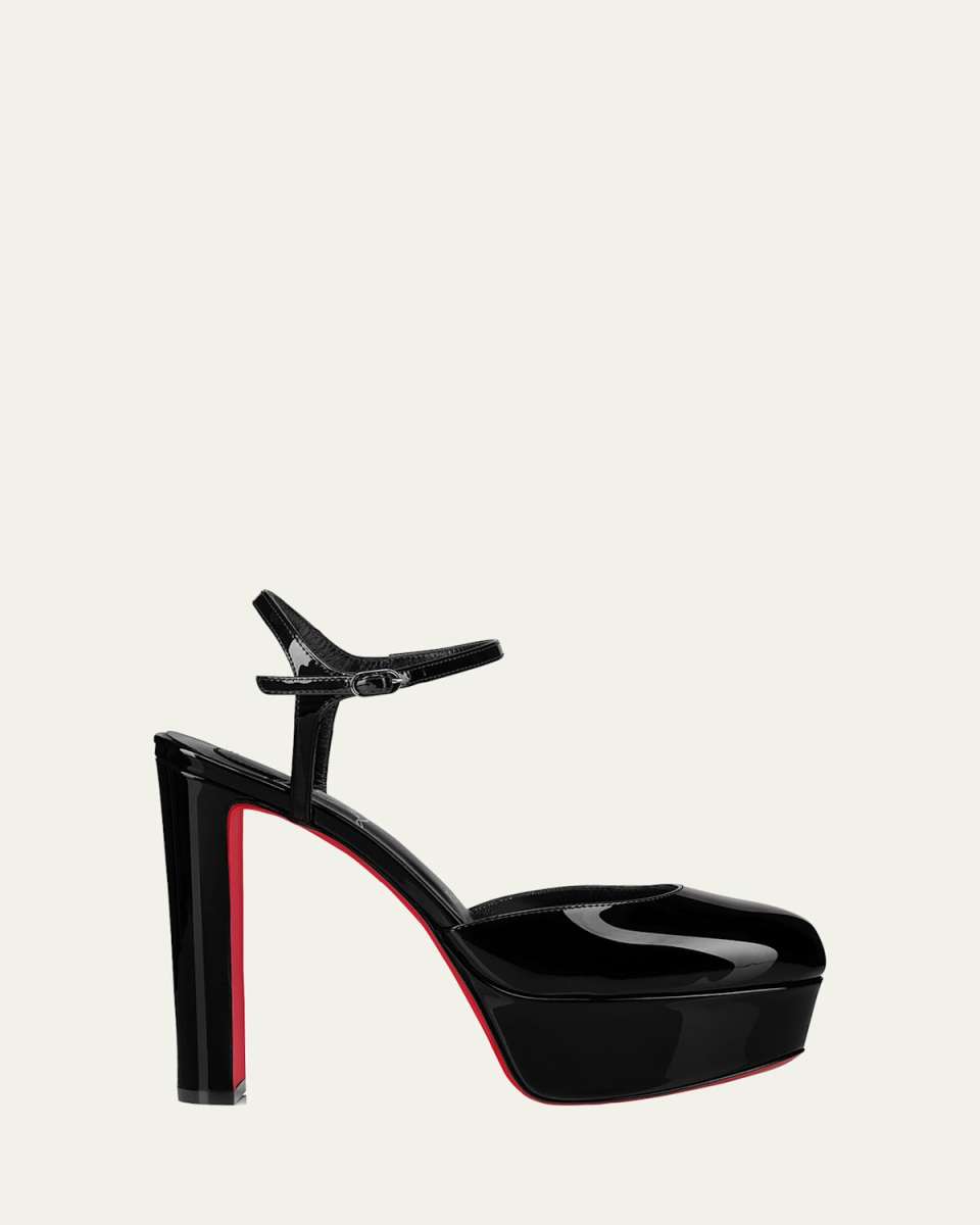 Loo Patent Red Sole Platform Pumps